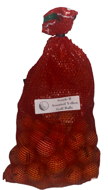 Grade B Assorted Used Yellow Golf Balls 50ct/25ct